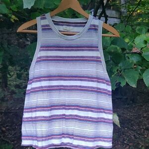 🎆 Madewell, Women's Tank, Large, Striped